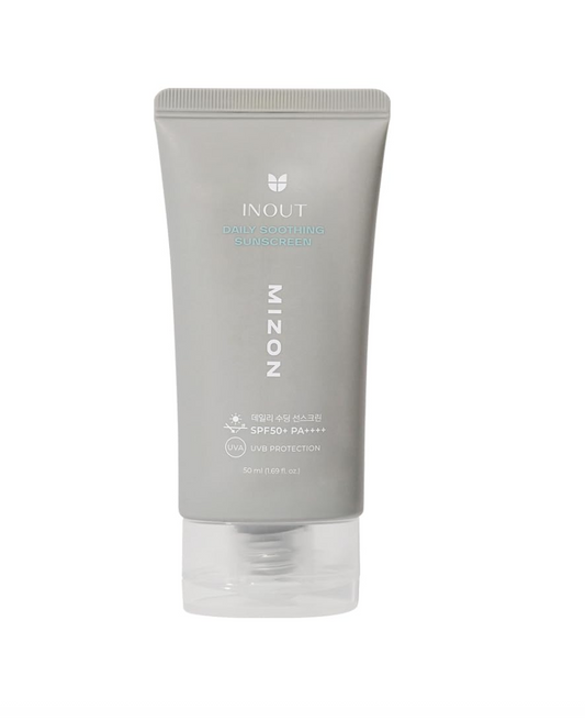 MIZON INOUT Daily Soothing Sunscreen SPF 50+ PA++++ (50 ml) – Wirkstoff-Serum für Hautpflege, Anti-Aging & Regeneration